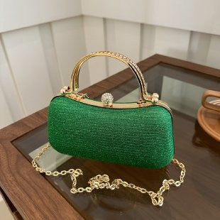 Wholesale texture exquisite simple western style small bag lock buckle shoulder chain messenger bag