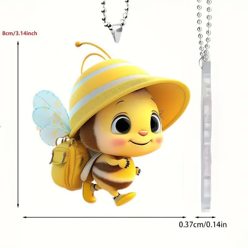 Wholesale Acrylic Cute Little Wasp Car Interior Pendant