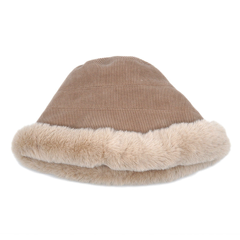 Wholesale Winter Thick Plush Hat Solid Color Simple Fisherman Hat