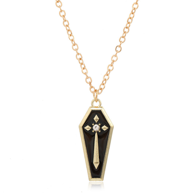 Wholesale Retro Exaggerated Ghost  Ghost Mask  Necklace