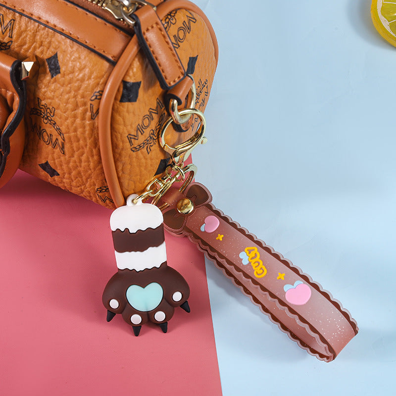 Wholesale PVC Cartoon Cute Cat Claw Keychain