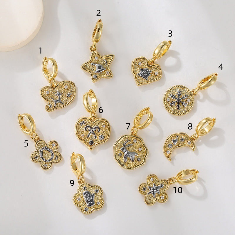 Wholesale Christmas Series Snowflake Reindeer Christmas Tree  Pendant Charms