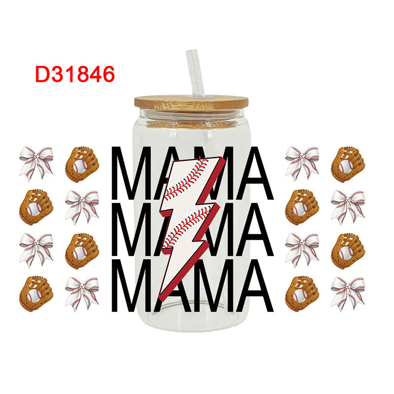 Wholesale Mother's Day Ball Bow  16oz Cup UV DTF Wraps