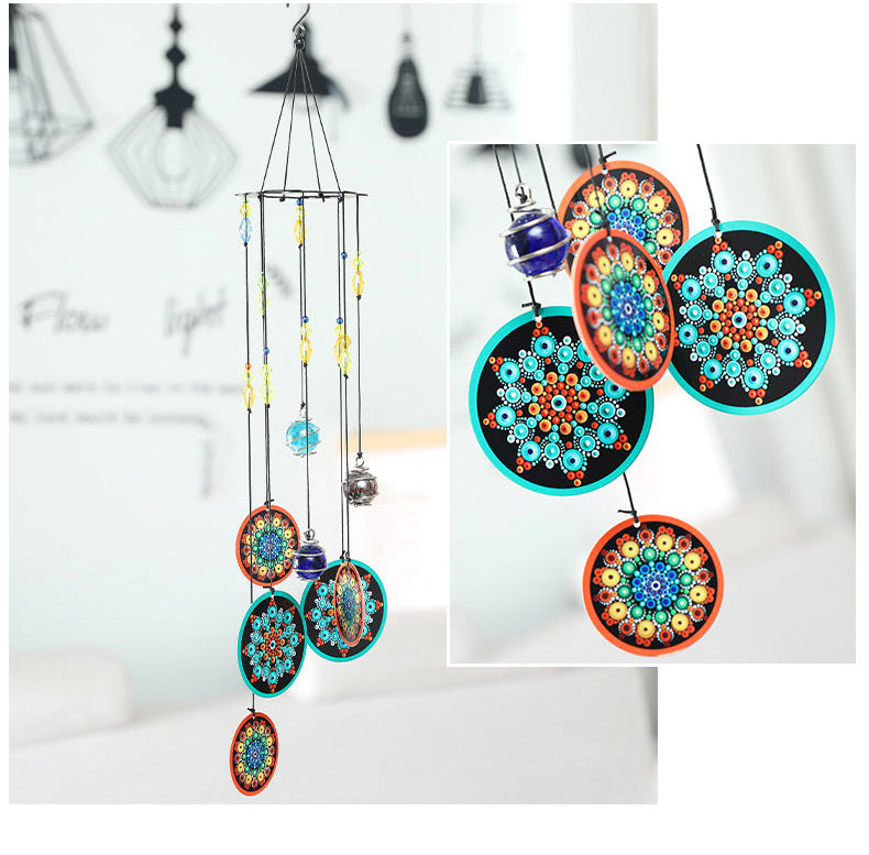 Wholesale Creative Printed Iron Sheet Metal Wind Chime Ornaments