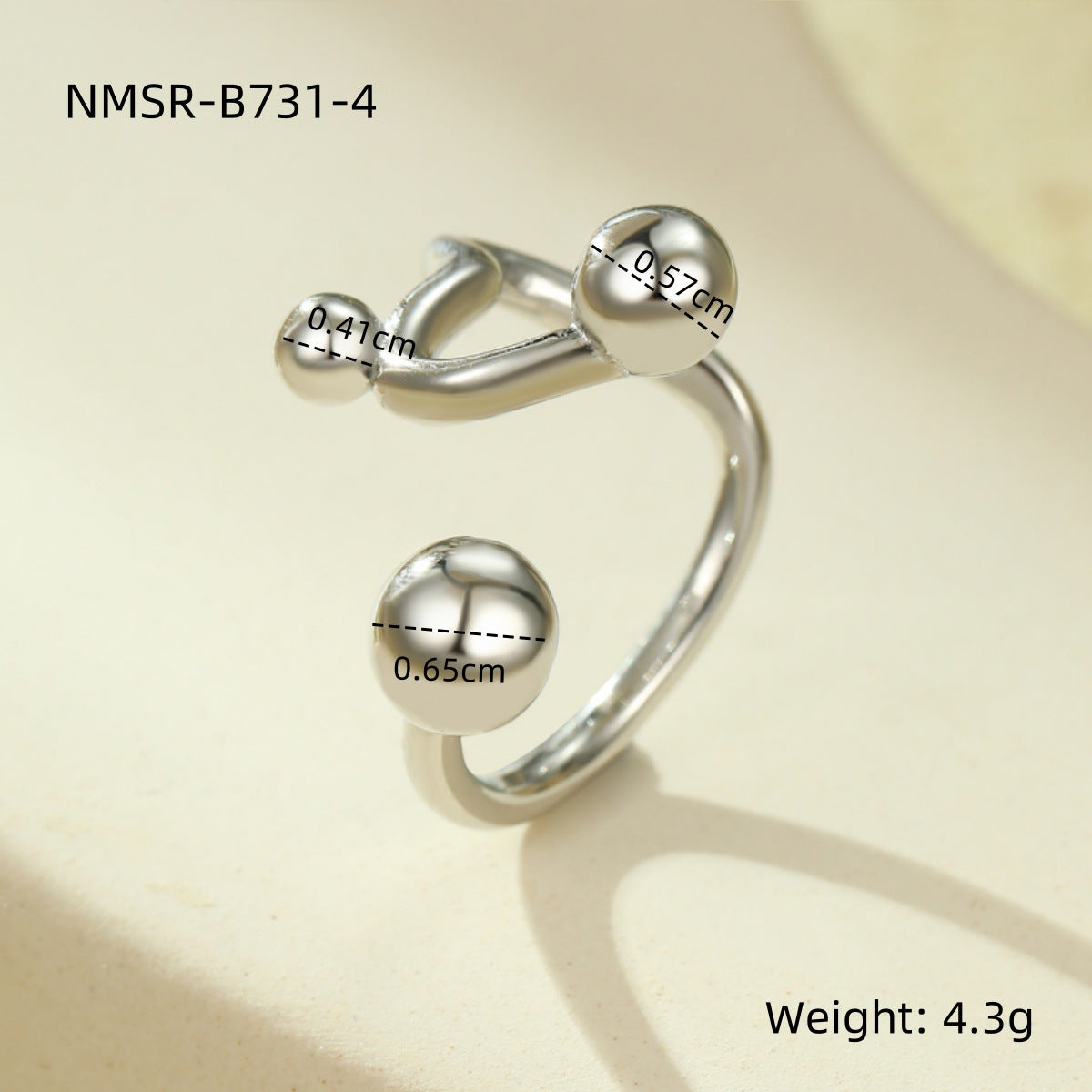 Wholesale Stainless Steel Rings with Geometric Opening Irregular Non-Fading Ring Jewelry