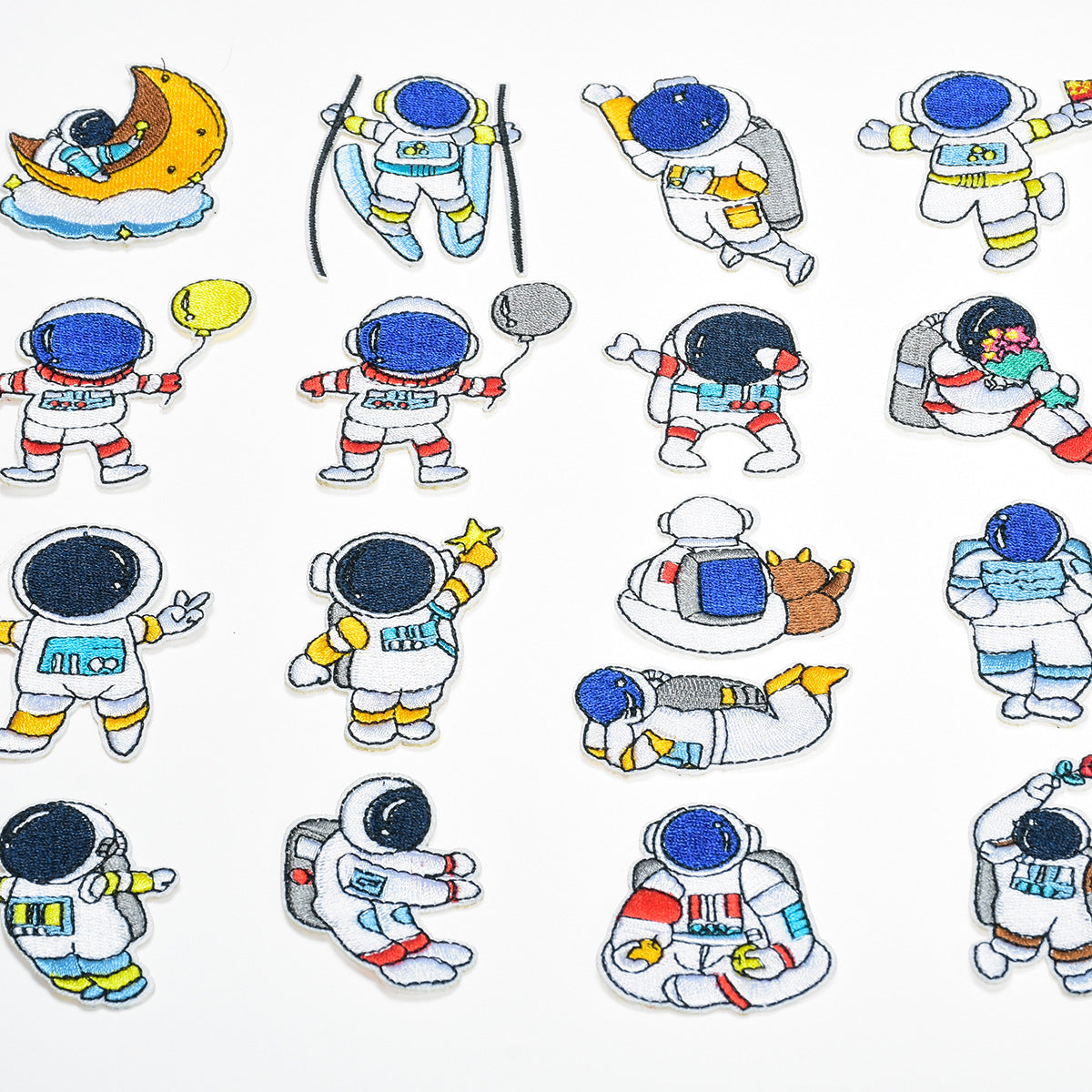 Wholesale Space Astronaut Embroidered Patch Twill Fabric DIY Craft Supply Decorative Towel Home Decor