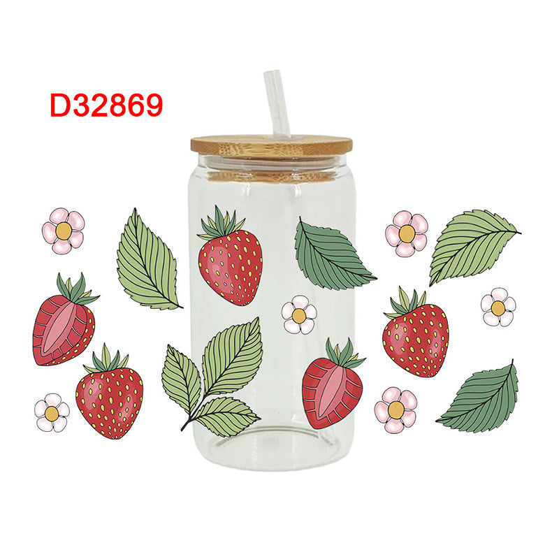 Wholesale Colorful Fruits 16oz Cup UV DTF Wrap