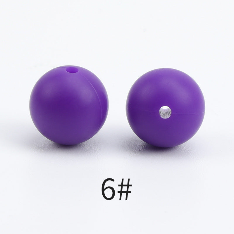 Wholesale 100pcs Round Color Silicone Loose Beads