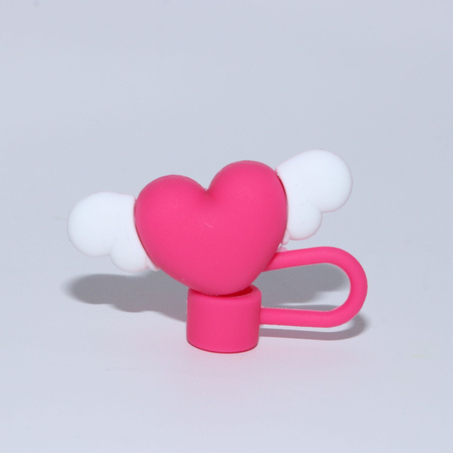 Wholesale 10mm cartoon color love straw cap cup accessories