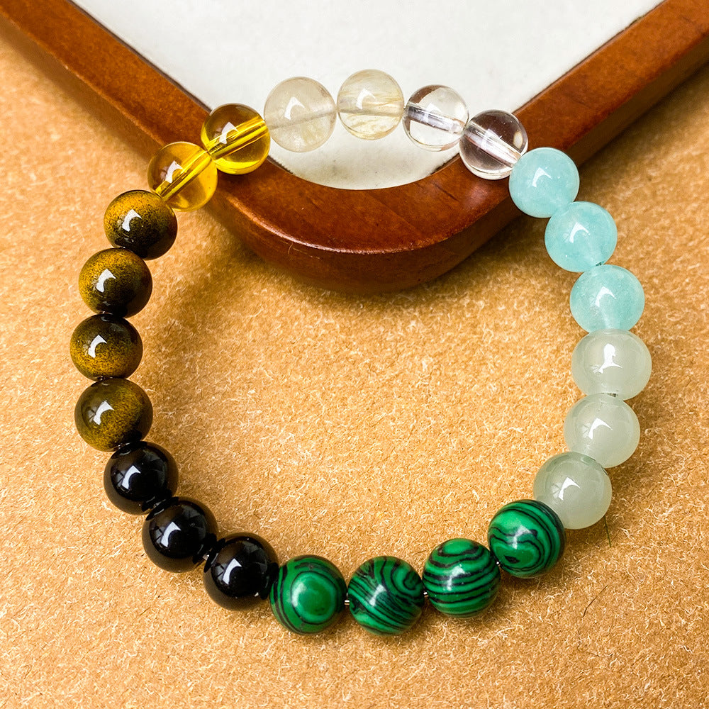 Wholesale Green Aventurine,  Yellow Crystal,  Malachite,  Tiger Eye Bracelet