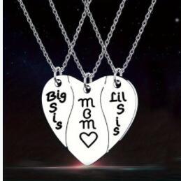 Wholesale Stainless steel heart-shaped puzzle letter necklace set