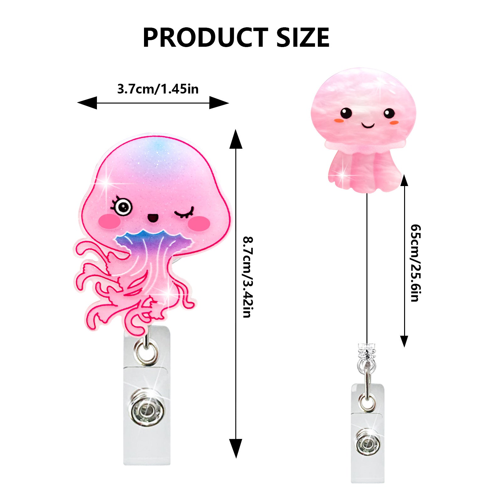 Wholesale New jellyfish dolphin telescopic clip easy to pull