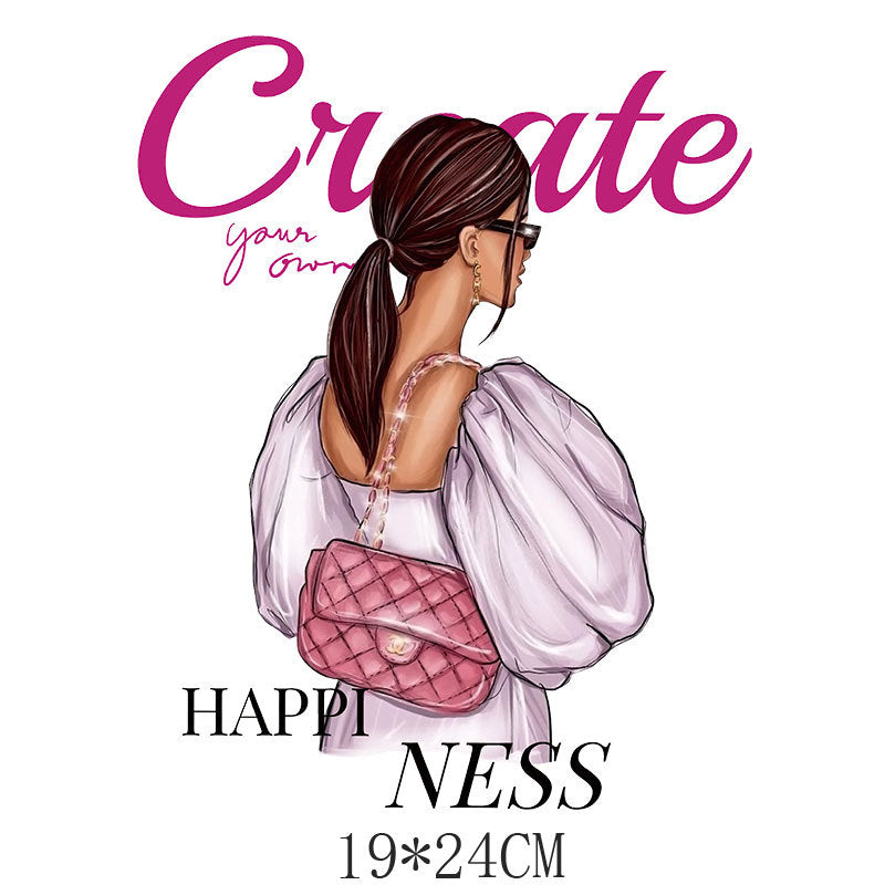 Wholesale  Girls Letter Heat Transfer Stickers UV DTF Ready to Press Transfers Wraps