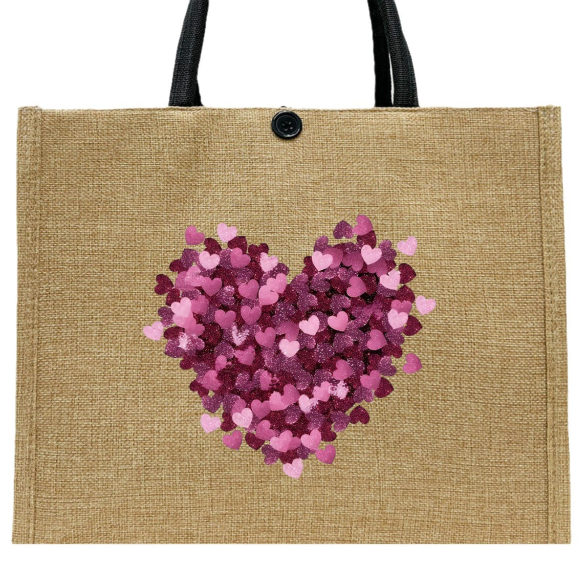 Wholesale Hot Valentine's Day Linen Tote Bag 2025 New Casual Eco-friendly Shopping Bag Large Capacity Handbag