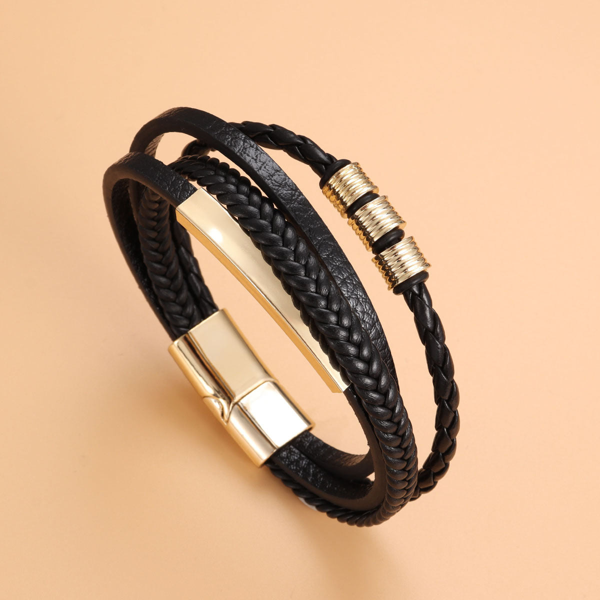 Wholesale Multi-layer Simple Braided Leather Bracelet