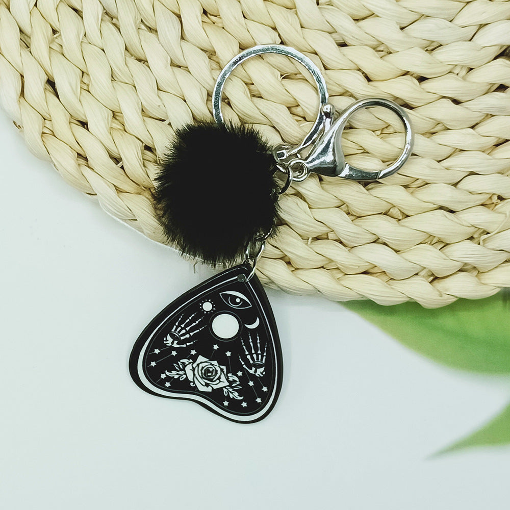 Keychain de mariposa de corazón acrílico de acrílico al por mayor