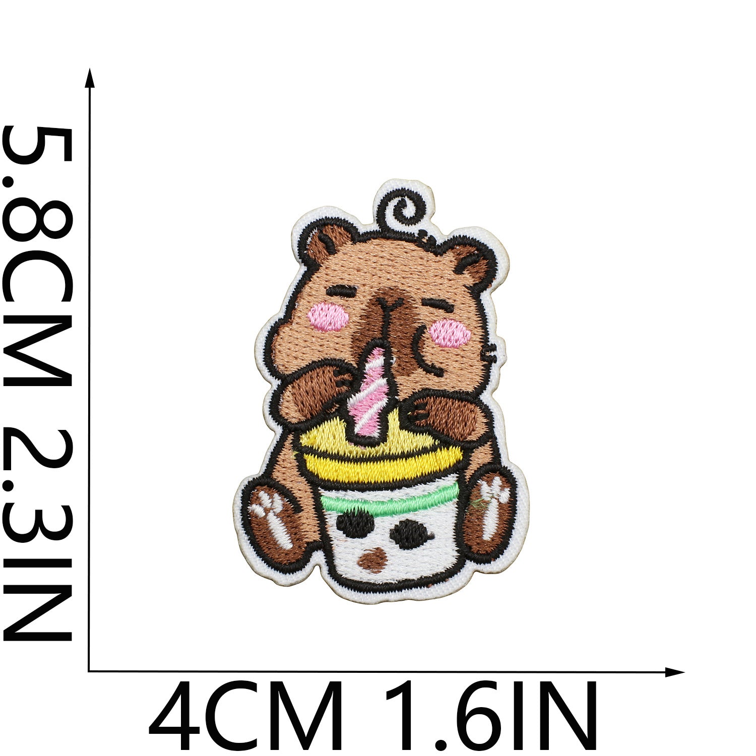Wholesale Cartoon Capybara Embroidered Patch Decorative Accent For Clothing Stylish Gift For Boutique Resale