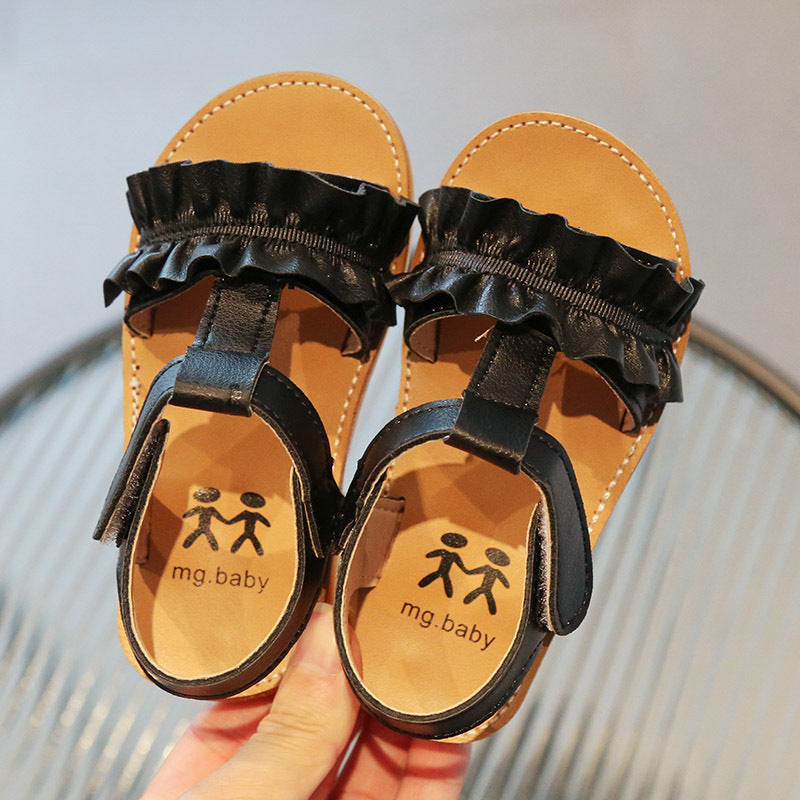 Wholesale Elastic Lace Sandals Leather Baby Supplies