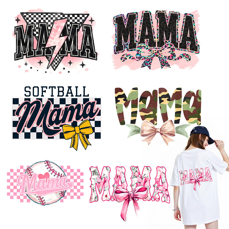 Wholesale 10pcs Leopard print bow Mother's Day UV DTF Ready to Press Transfers Wraps