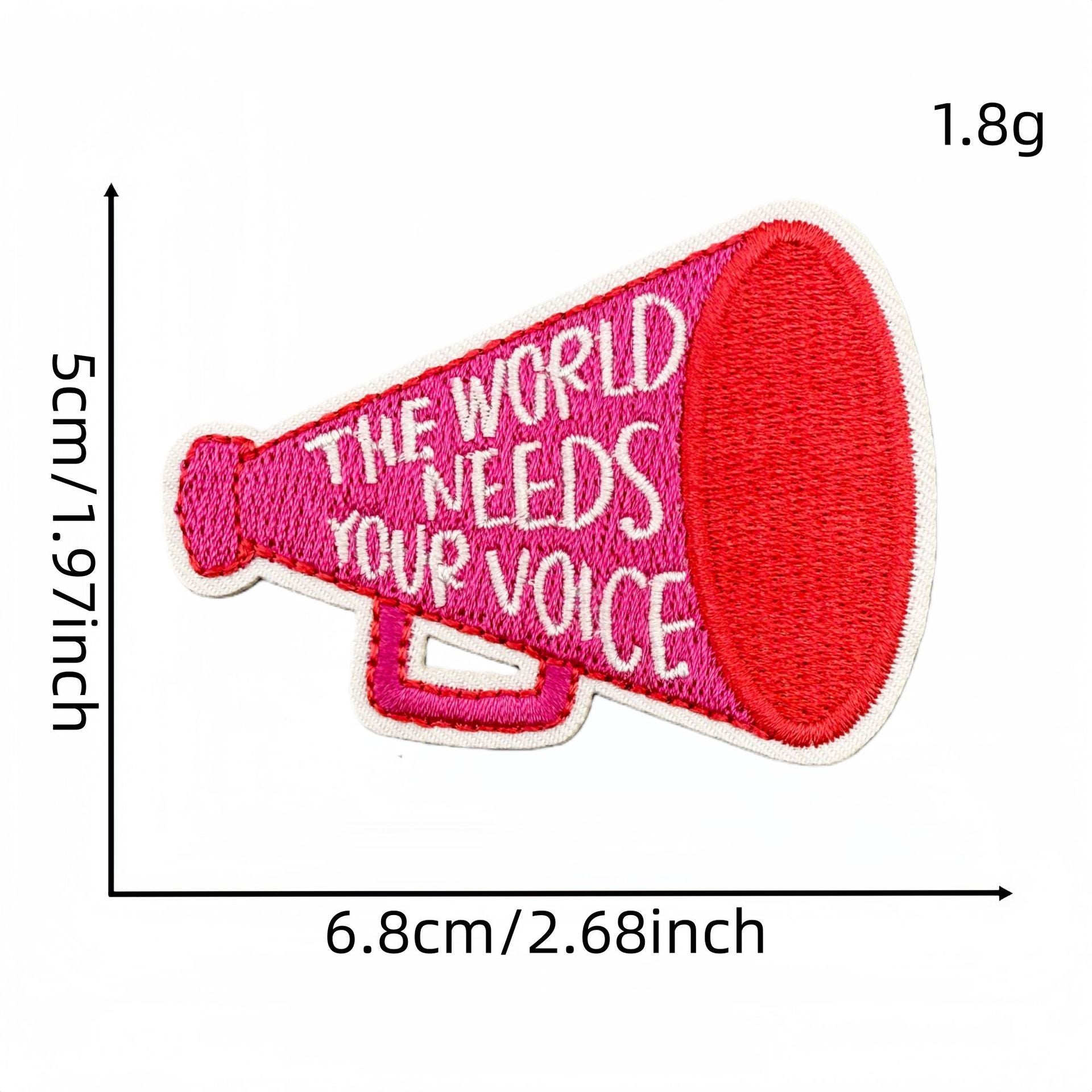 Wholesale Pink English Inspirational Embroidered Patch Cartoon Slogan Decorative Accent For Clothing Bags Home Decor