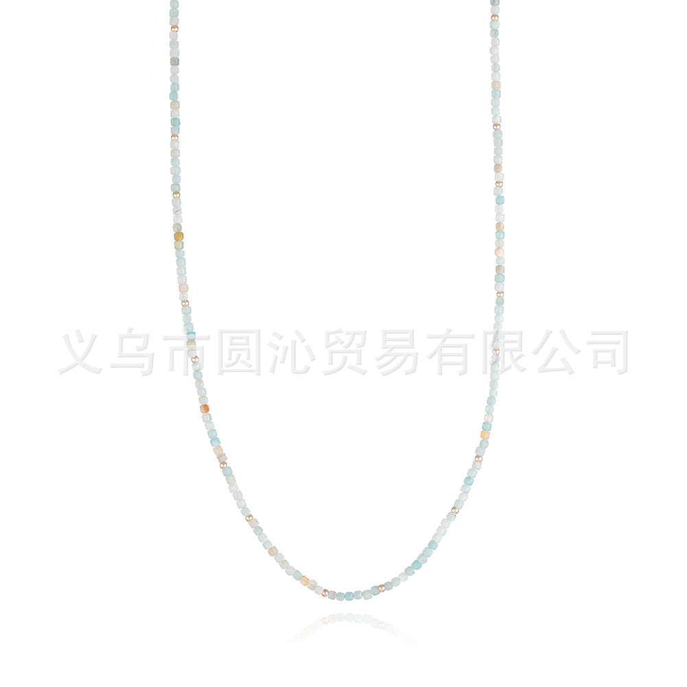 Wholesale Colorful natural stone necklace