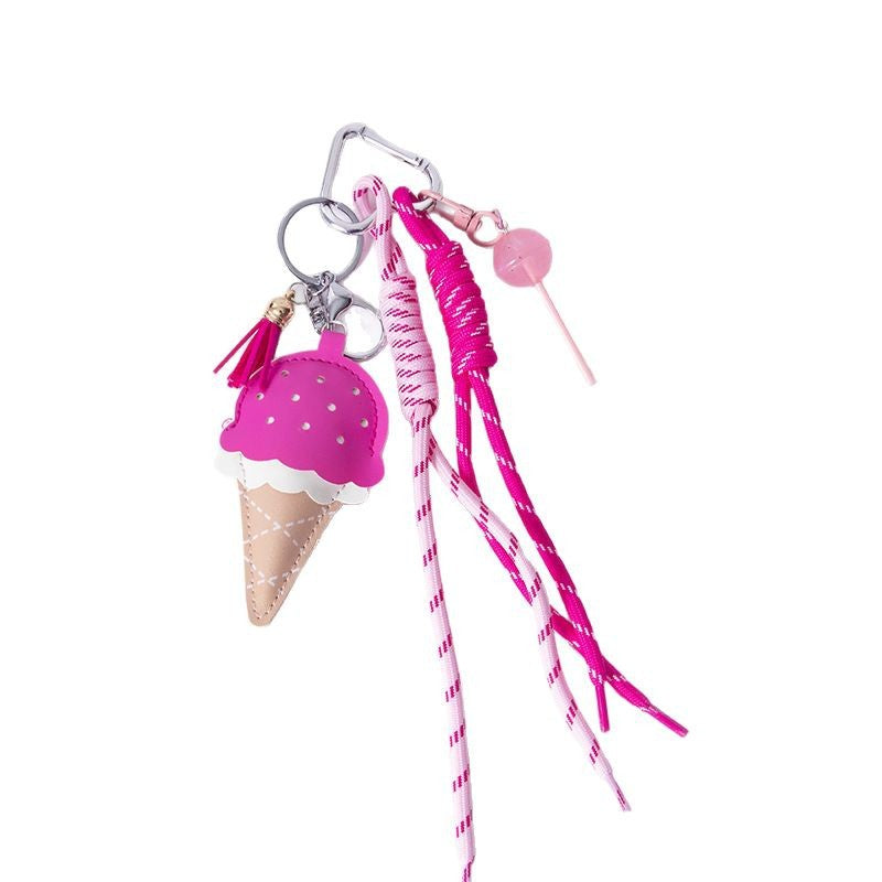 Wholesale Ice cream pendant mini lollipop bag charm