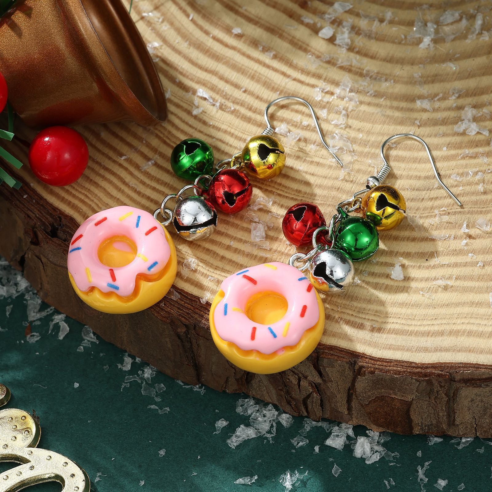 Wholesale Christmas Santa Snowman Bell Earrings For Women Zinc Alloy Party Wear Fashion Accessory