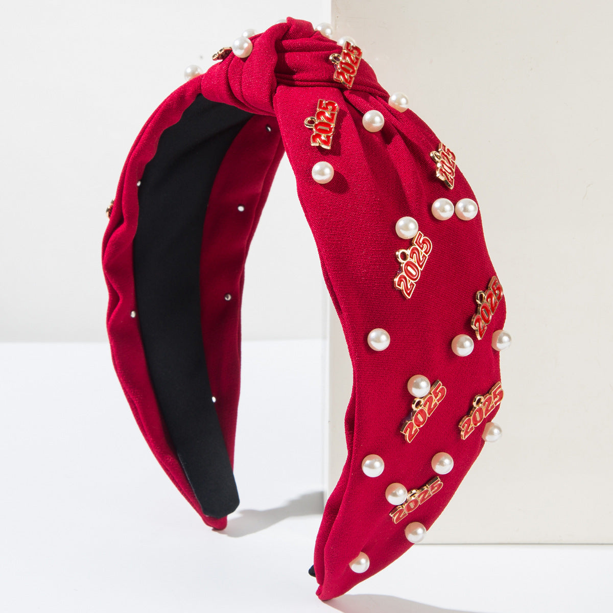 Wholesale New Year's Inlaid Pearl 2025 Digital Accessory Headband