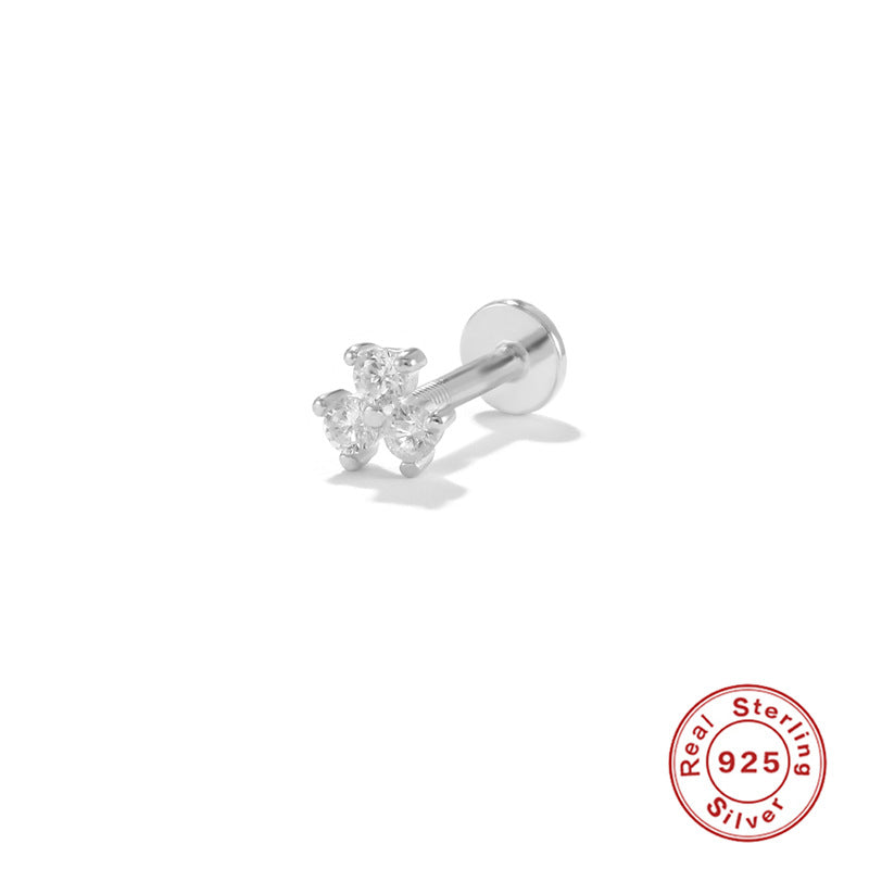 Wholesale S925 Sterling Silver Piercing Inner Thread Ear Piercing Ear Bone Nails