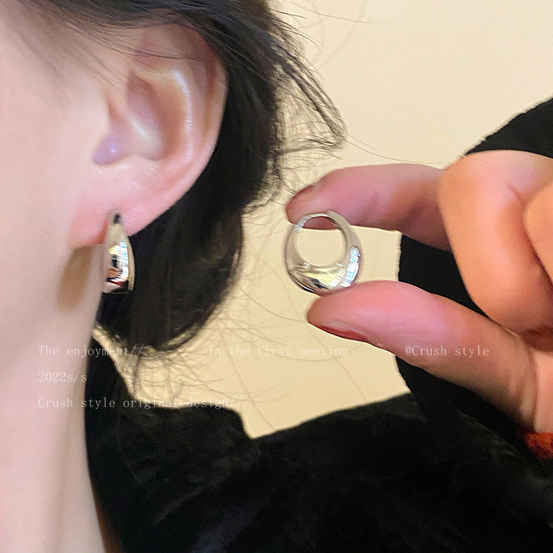 Wholesale Geometric oval high-end cool style earrings