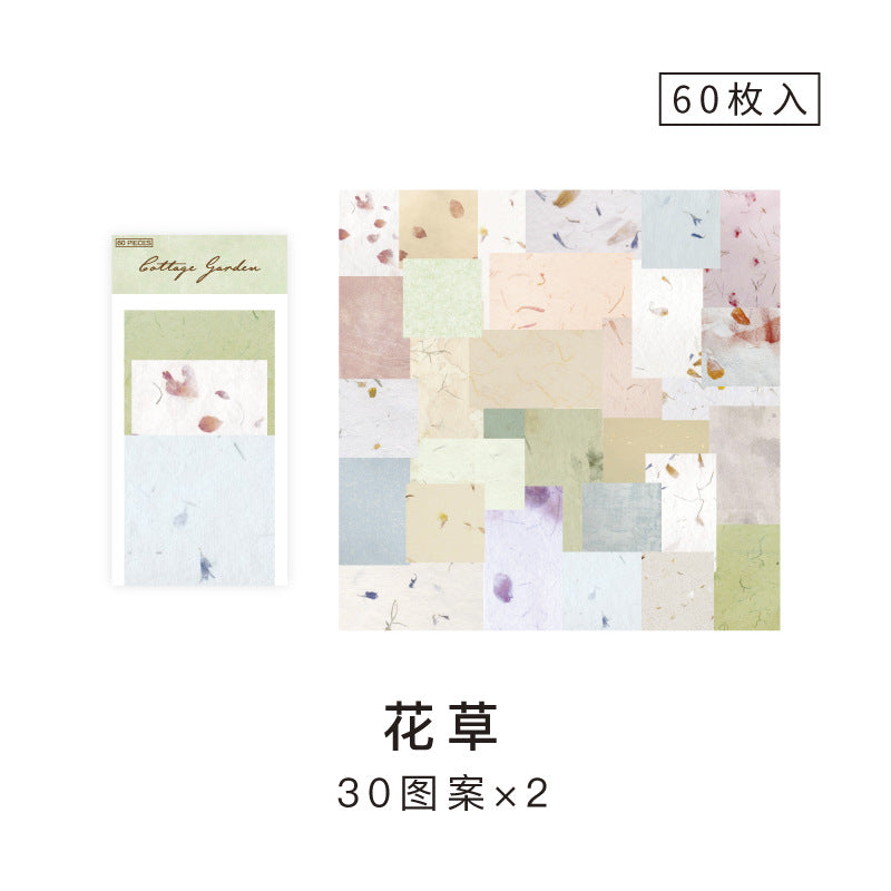 Wholesale Material Paper Village House Garden Series Base Paper Korean Light Retro Handmade Decoration