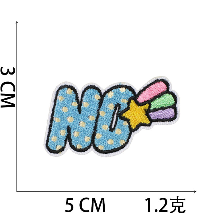 Wholesale Stupid Space Rabbit Embroidery Cloth Sticker Clothes Decoration Patch Spaceship Rabbit Computer Embroidery Sticker Ironing Chapter