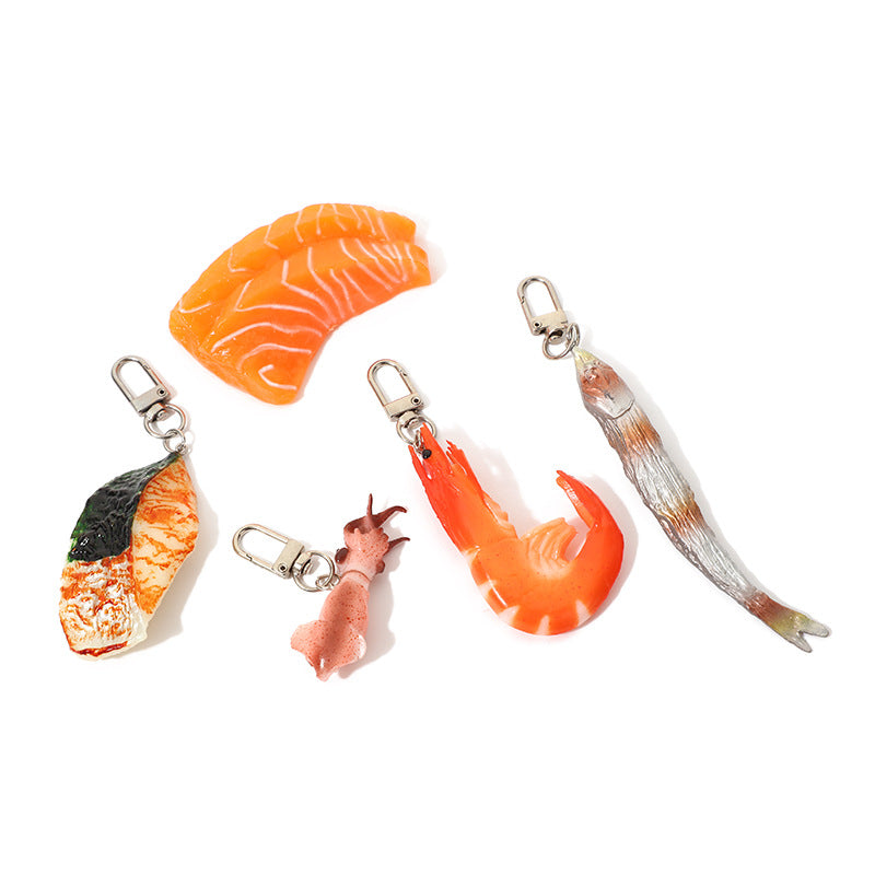 Wholesale PVC Seafood BBQ Keychain