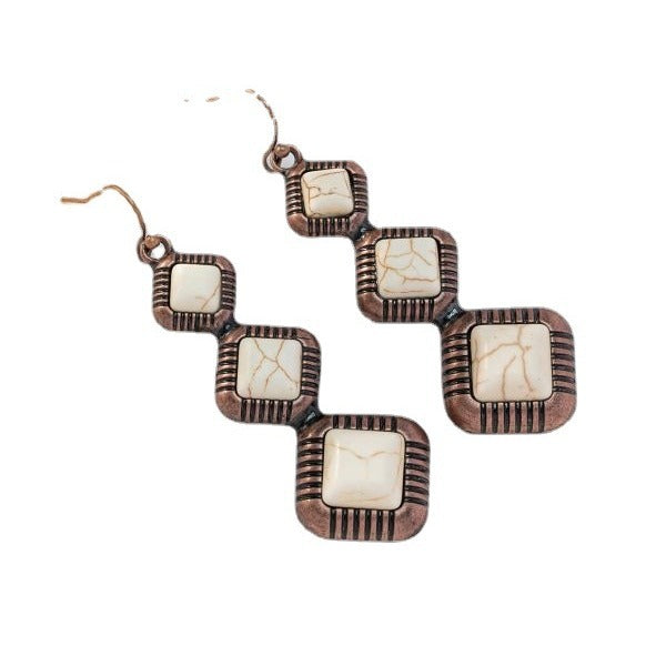 Wholesale Alloy ethnic style bohemian exaggerated earrings