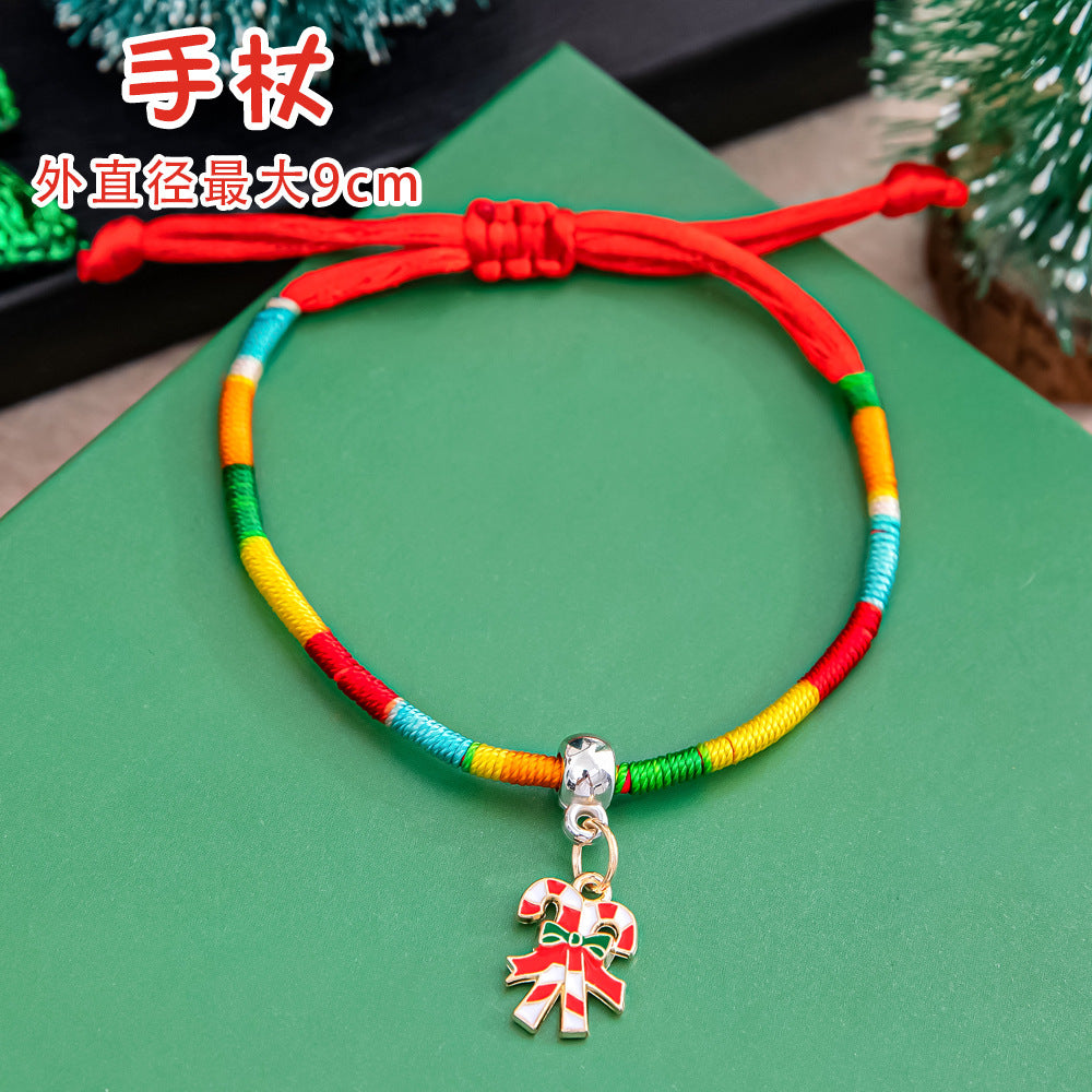 Wholesale Christmas colorful bracelet Christmas braided bracelet