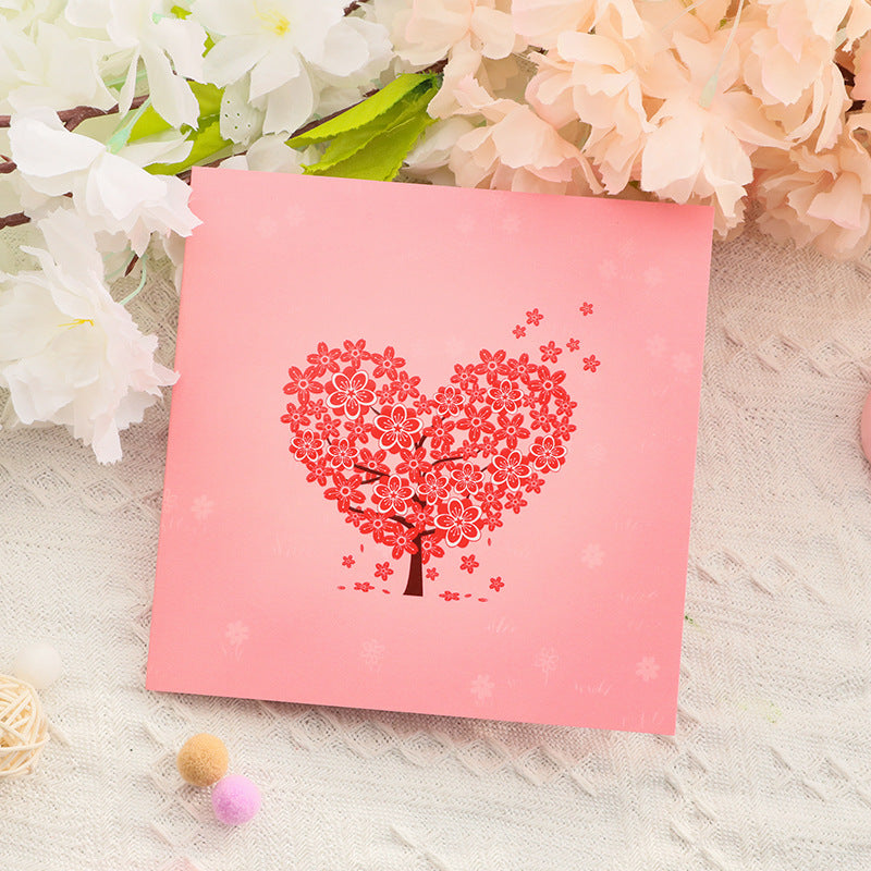 Wholesale Mother's Day Paper Love Three-dimensional Greeting Cards 3D Hot Stamping Ornaments