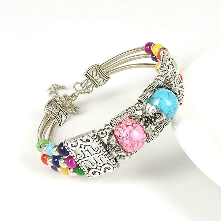 Wholesale Vintage Fashion Silver Bead Bracelet