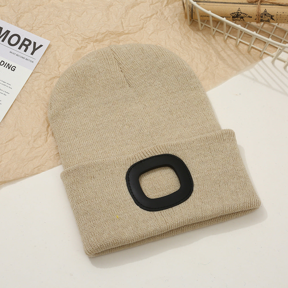 Wholesale Outdoor Windproof Earmuffs Night Riding Light Knitted Hat