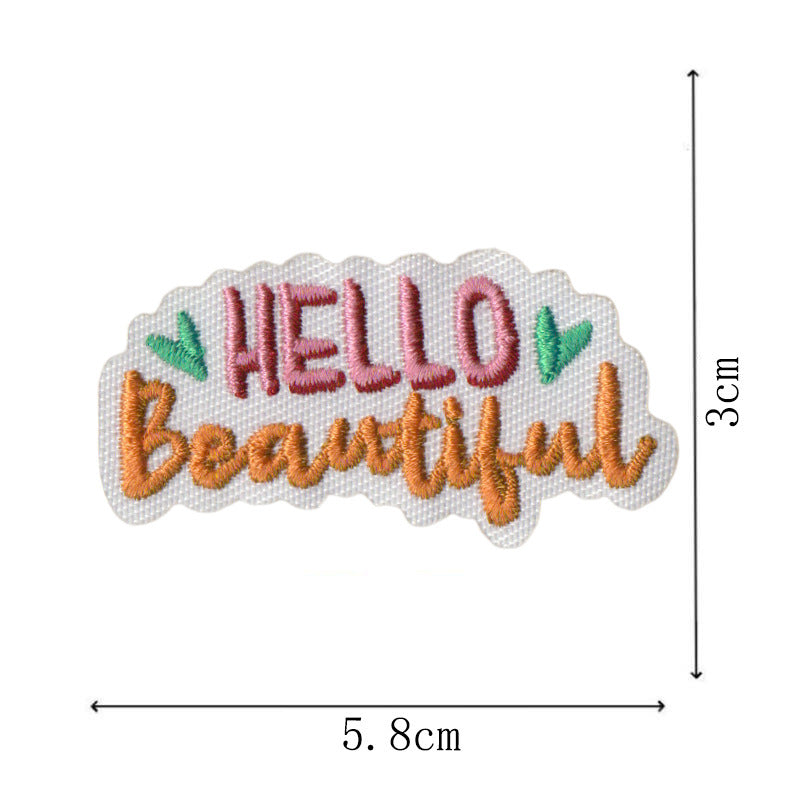 Wholesale Embroidered Inspirational Quote Patches Set 22 Pieces Star Motif Iron On Decorative Fashion Accessory For Coats Gift