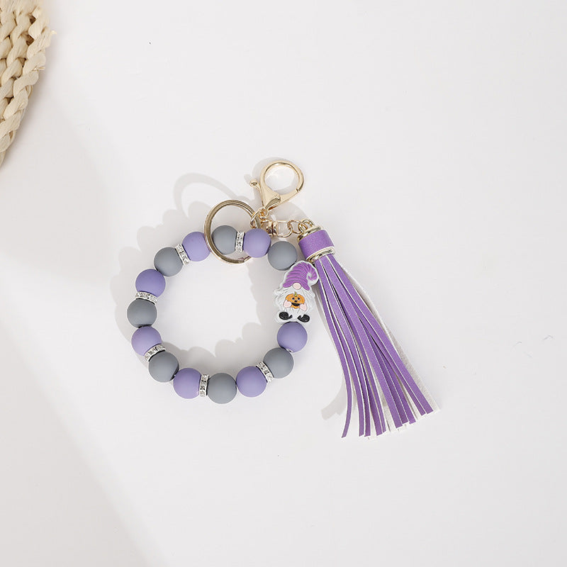 Wholesale 10pcs New Halloween Ghost Butterfly Fairy Silicone Tassel Wrist Keychain