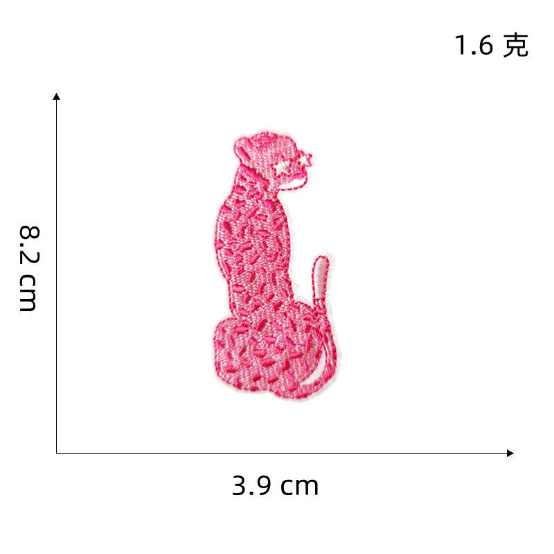 Wholesale Pink Heart Butterfly Embroidered Patch