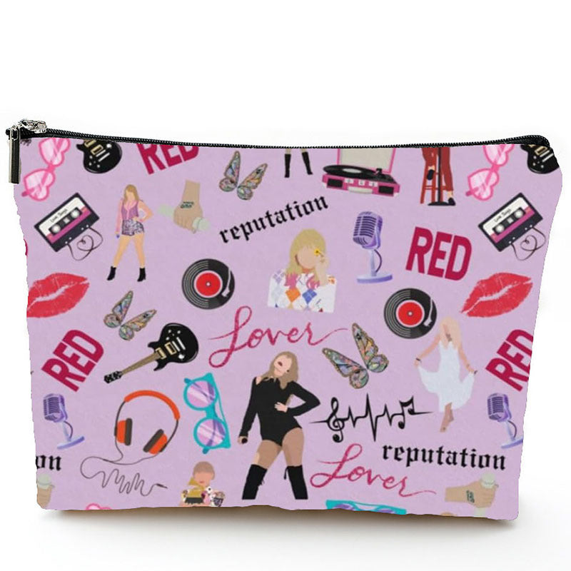 Wholesale Cotton and Linen Nurse Letter Print Storage Waterproof Linen Cosmetic Bag