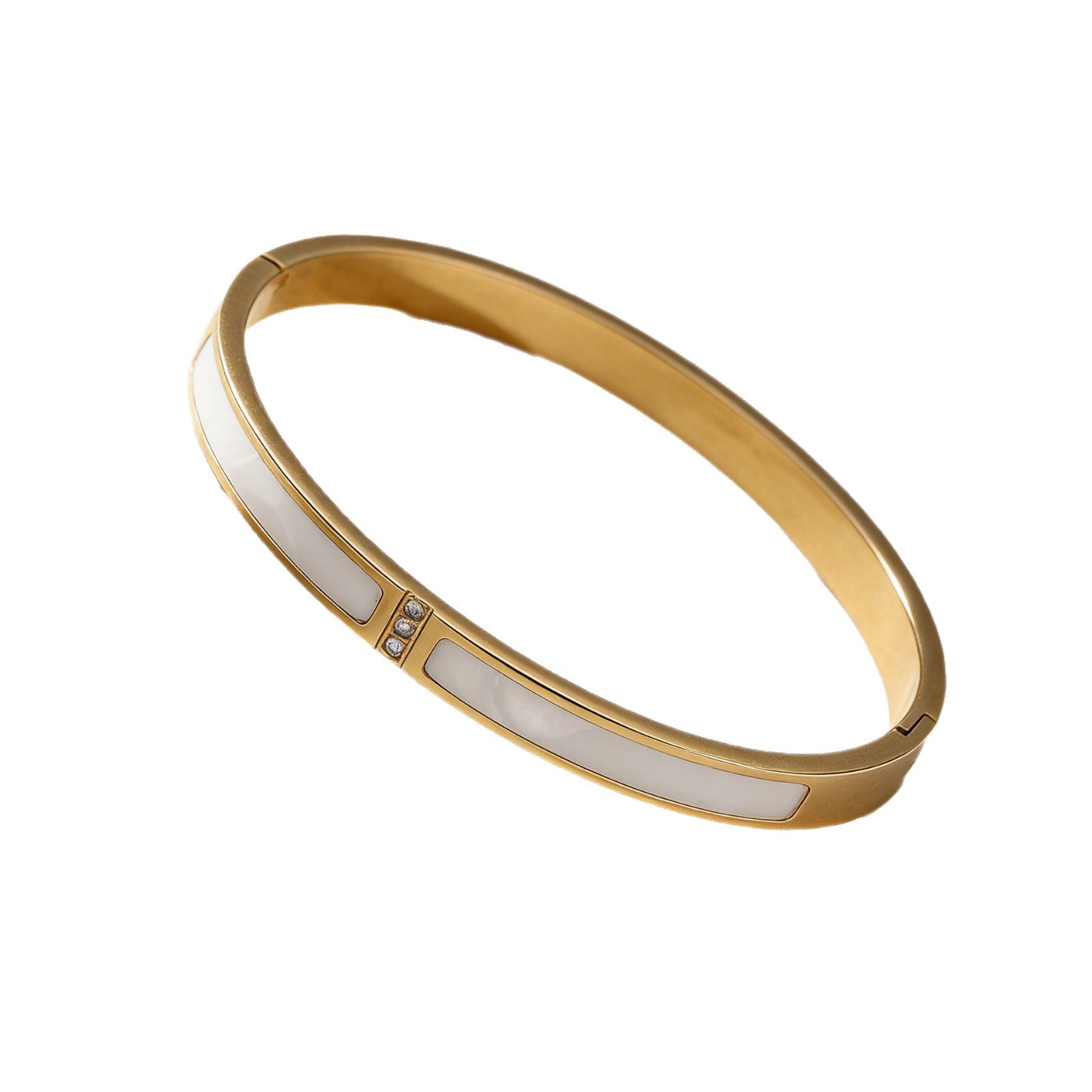 Wholesale Stainless Steel Slim Waist Bracelet with Diamond Inlay