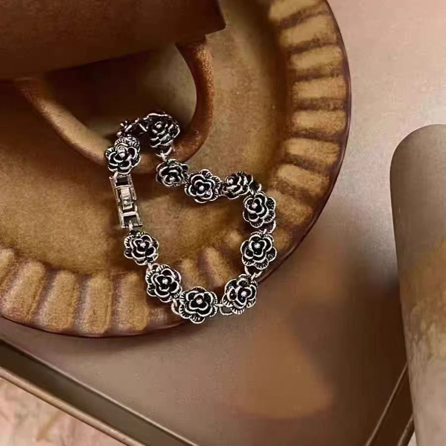 Wholesale Dark Gothic Square Stone Wide Edition Bracelet