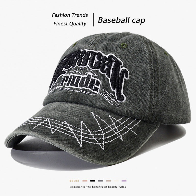 Wholesale Hat Men's Trendy Men's Versatile Retro Washed Old Cap Women's High-end Alphabet Baseball Cap