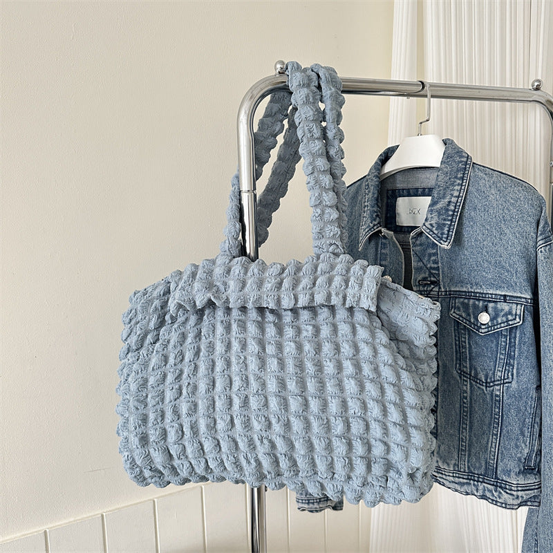 Wholesale Pleated Bubble Bag Hand Shoulder Bag