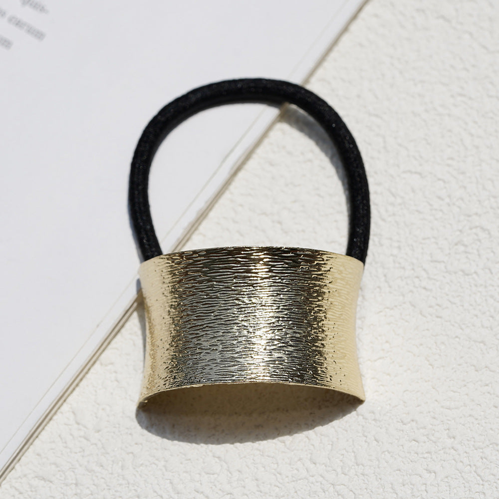 Wholesale pearl headdress metal hair rope hair accessories niche hair rope