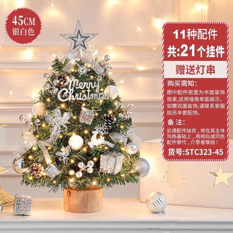 Wholesale Christmas small red desktop Christmas tree stakes ornaments DIY material package to decorate Christmas