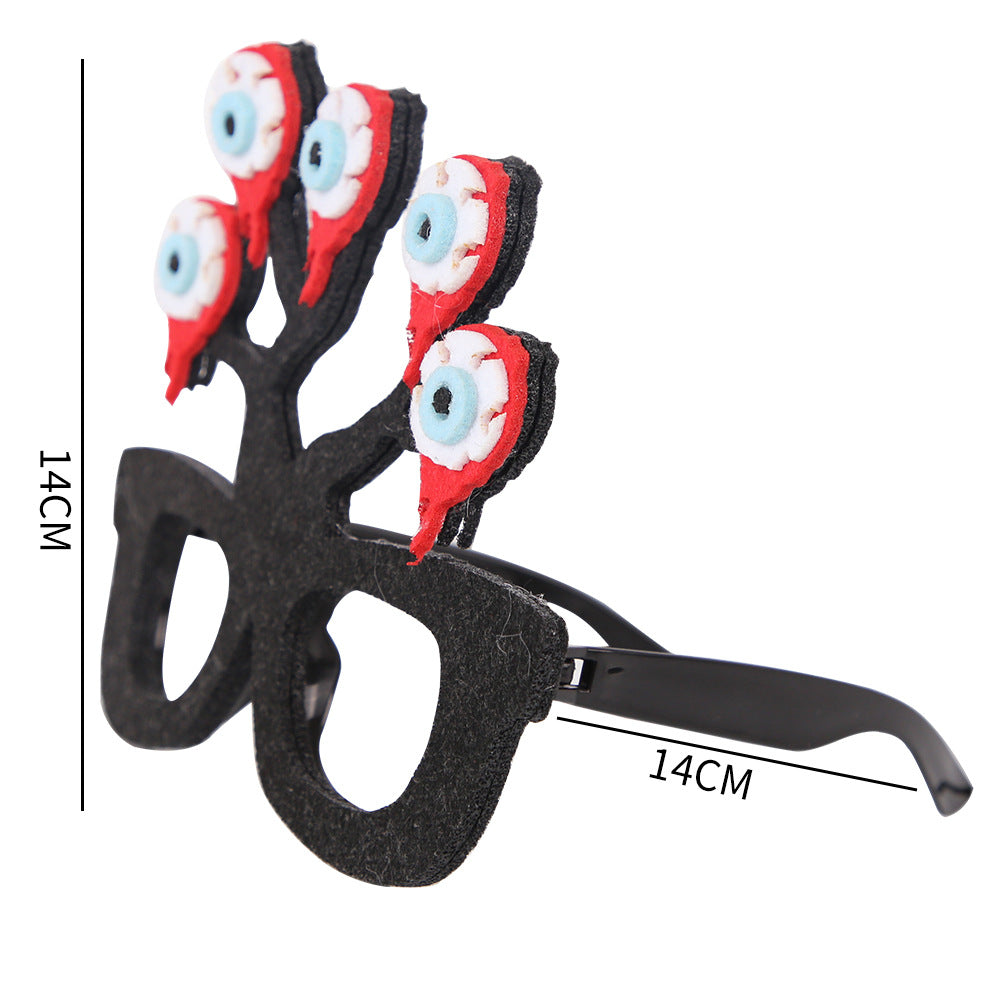 Wholesale Halloween Party Kids Adult Horror Props Skeleton Ghost Glasses Frame