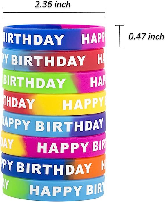 Wholesale 10pcs Party Silicone Happy Day Rainbow Rubber Wristband Bracelet